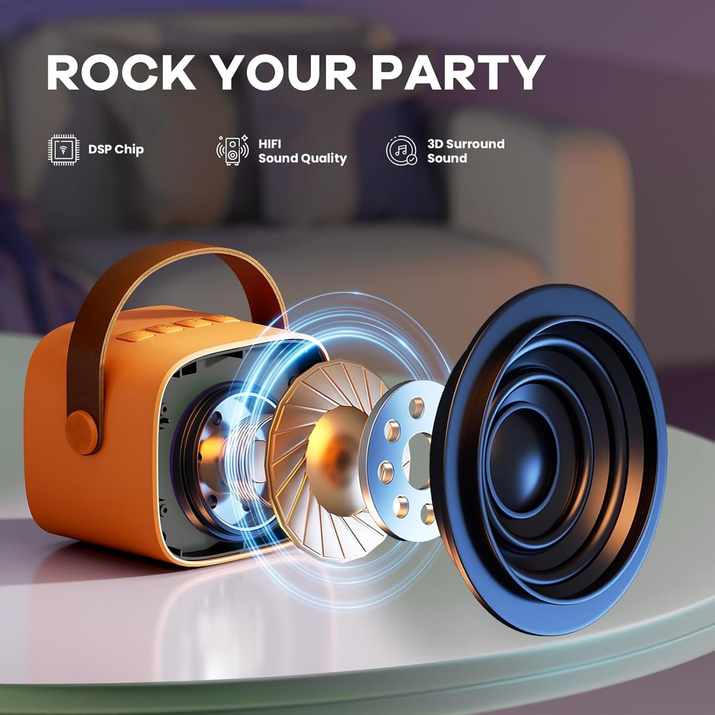 Skanto | Portable Mini Karaoke Machine with Bluetooth Speaker and 2 Wireless Microphones – Veylo