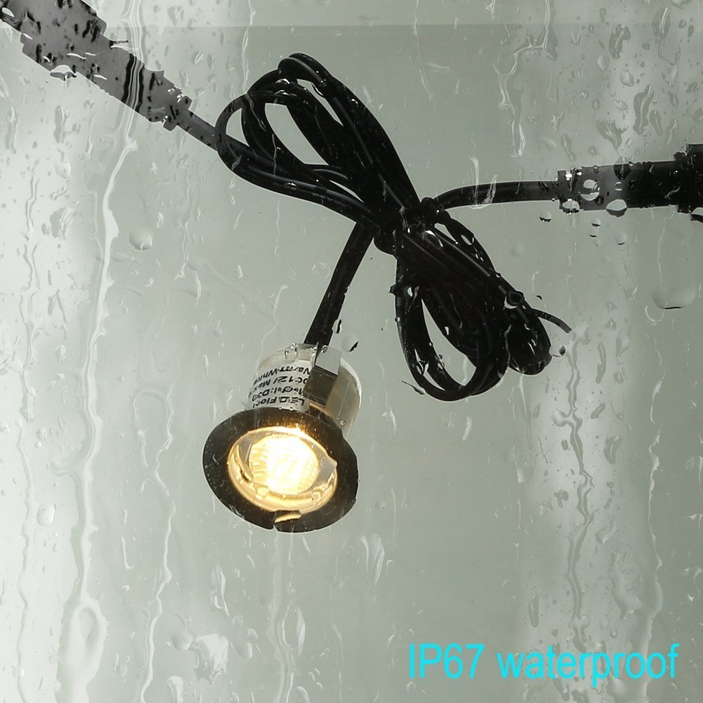 Skanto | Fvtled 10-Pack RGB LED Outdoor Deck Lights, IP67 Waterproof, Low Voltage for Garden & Patio