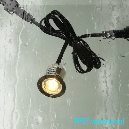Skanto | Fvtled 10-Pack RGB LED Outdoor Deck Lights, IP67 Waterproof, Low Voltage for Garden & Patio