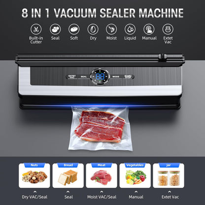 Skanto | 8-in-1 Vacuum Sealer with Built-in Cutter