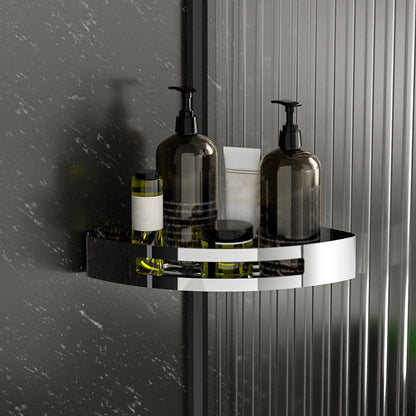 BowLift | Polished Chrome Modern Bathroom Accessories Set Stainless Steel Triangular Shower Shelf
