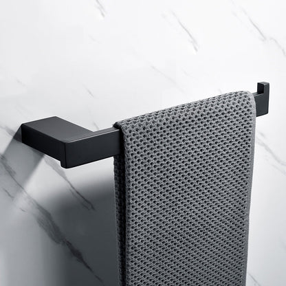 BowLift | 5-piece Modernism Bathroom Accessory Set in Matte Black Stainless Steel