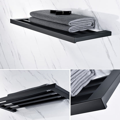 BowLift | 5-piece Modernism Bathroom Accessory Set in Matte Black Stainless Steel