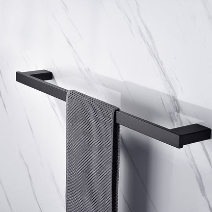 BowLift | 5-piece Modernism Bathroom Accessory Set in Matte Black Stainless Steel