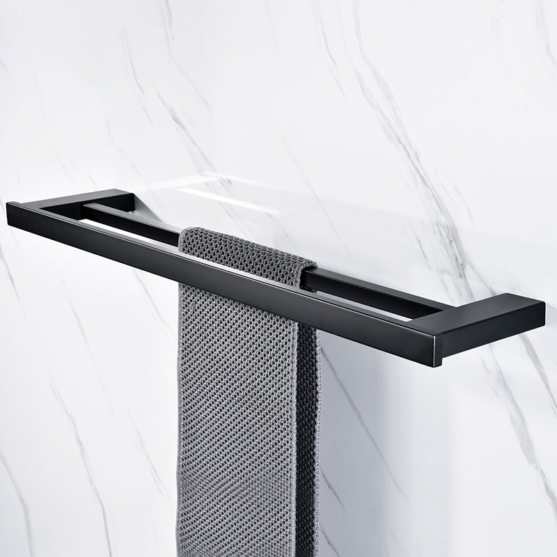BowLift | 5-piece Modernism Bathroom Accessory Set in Matte Black Stainless Steel
