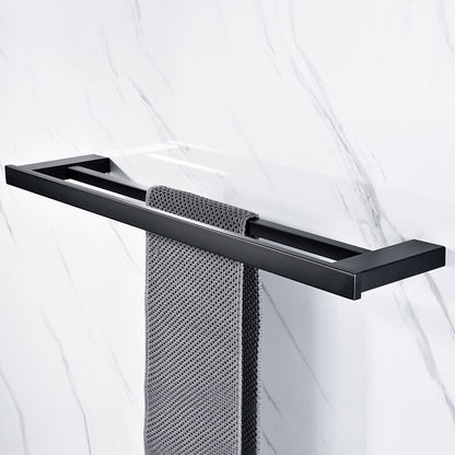 BowLift | 5-piece Modernism Bathroom Accessory Set in Matte Black Stainless Steel