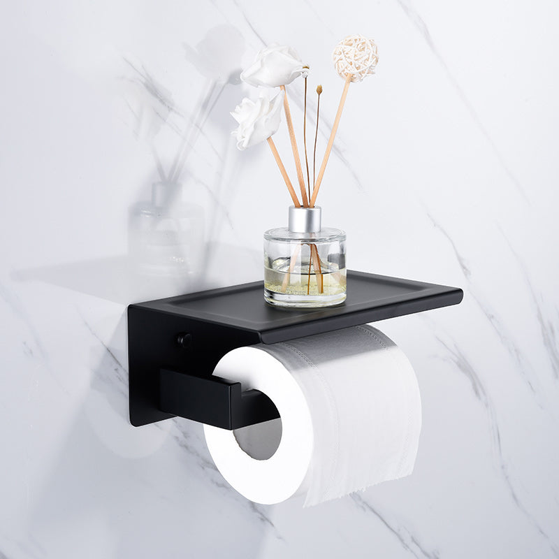 BowLift | 5-piece Modernism Bathroom Accessory Set in Matte Black Stainless Steel