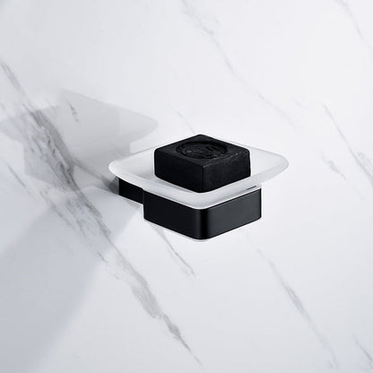 BowLift | 5-piece Modernism Bathroom Accessory Set in Matte Black Stainless Steel
