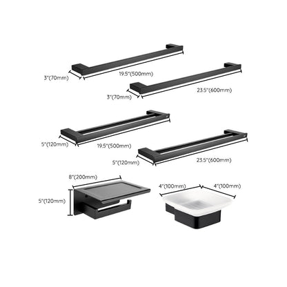 BowLift | 5-piece Modernism Bathroom Accessory Set in Matte Black Stainless Steel