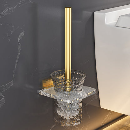 BowLift | 6-piece bathroom accessory set made of gold-colored metal bathroom hardware set
