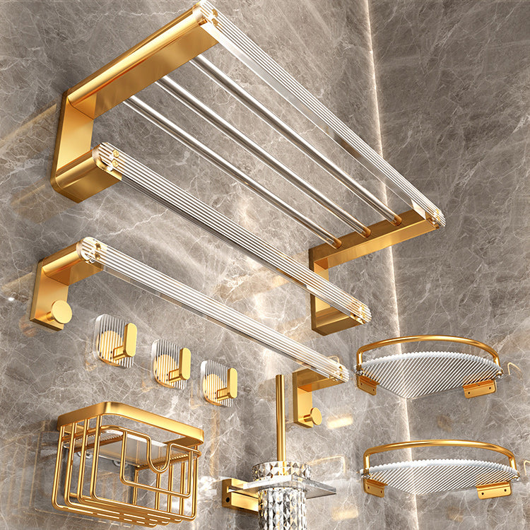 BowLift | Modern Golden Bathroom Accessories Single Piece or in Set with Bathroom Shelf