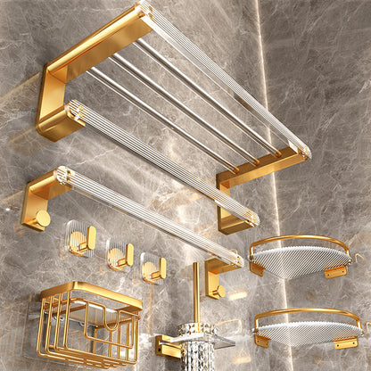 BowLift | Modern Golden Bathroom Accessories Single Piece or in Set with Bathroom Shelf