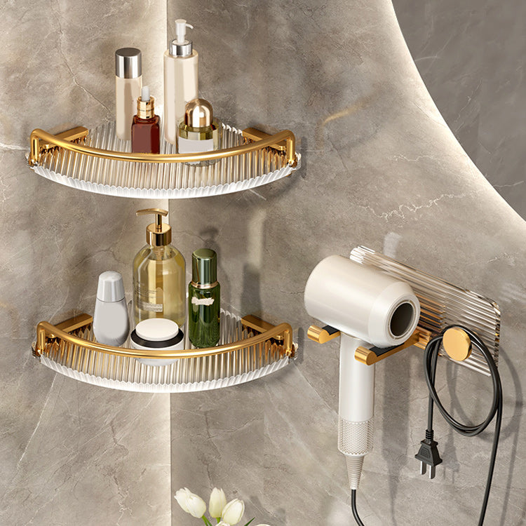 BowLift | Modern Golden Bathroom Accessories Single Piece or in Set with Bathroom Shelf