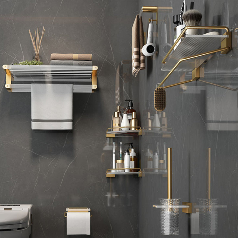 BowLift | Modern Bathroom Accessory Set Bathroom Shelf Gold Towel Holder Bathroom Hardware Set