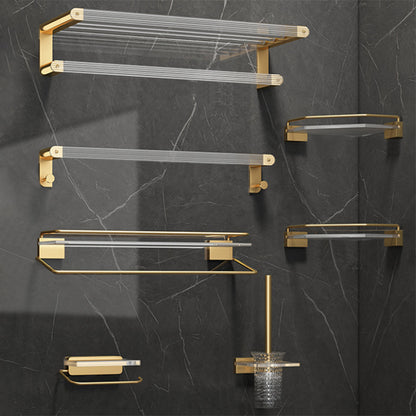 BowLift | Modern Bathroom Accessory Set Bathroom Shelf Gold Towel Holder Bathroom Hardware Set
