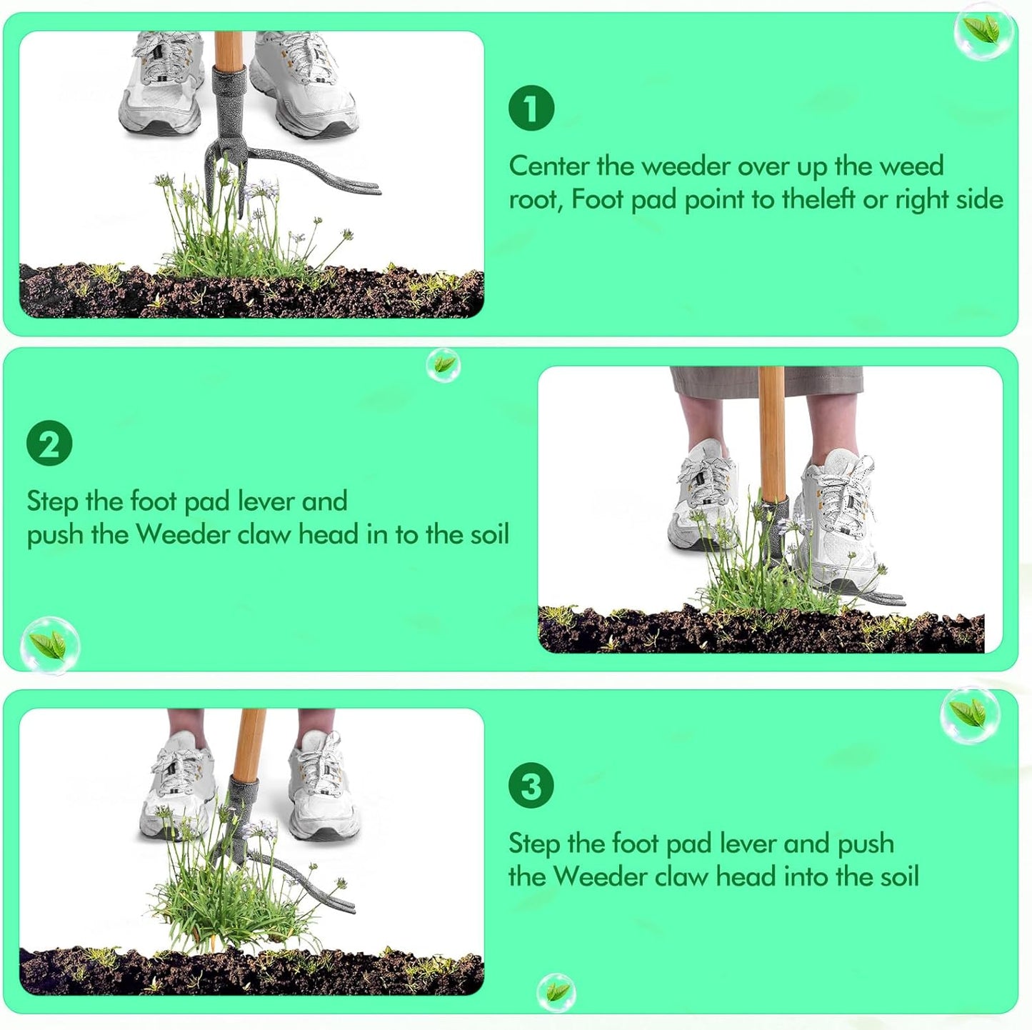 Skanto | 4-Prong Weeder – Effective Iron Garden Tool for Root Removal