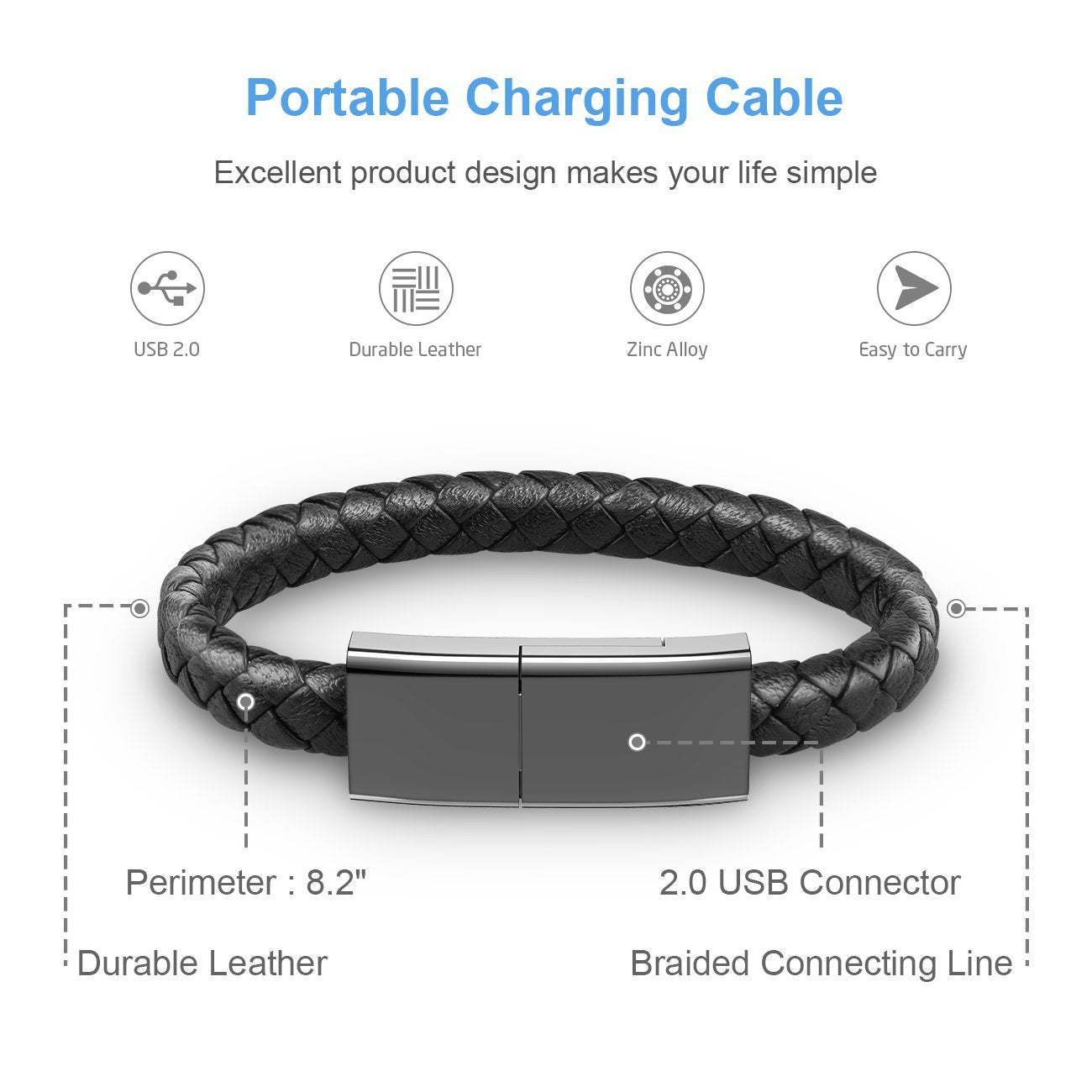 BowLift | Sports Bracelet USB Fast Charging Cable