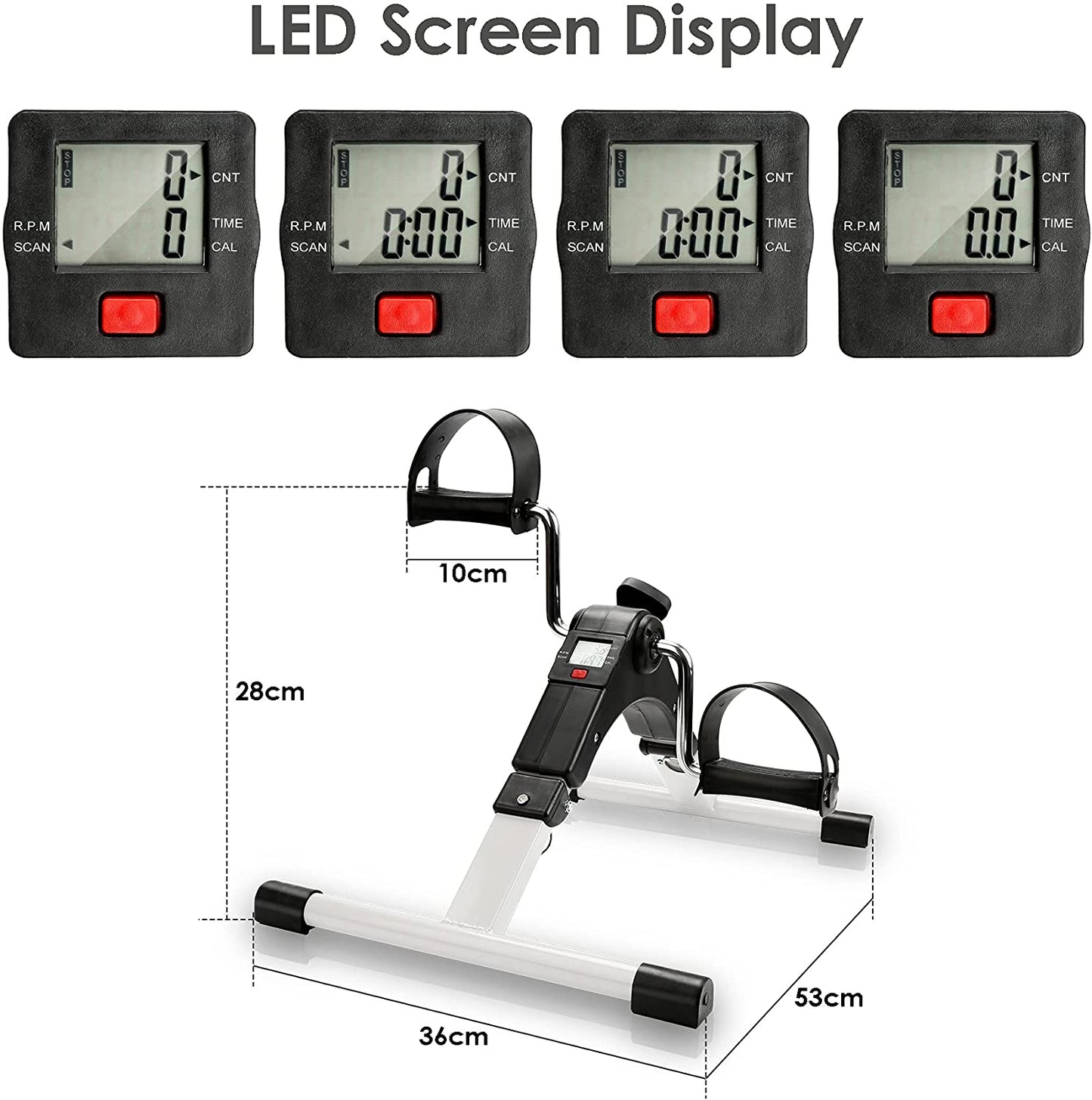 Mini-Home Trainer Fitness Bike Leg Trainer with LCD Display | Kalsten