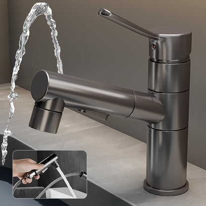 Kitchen Faucet with Swivel Spout, Single Handle Faucet with Pull-Down Sprayer