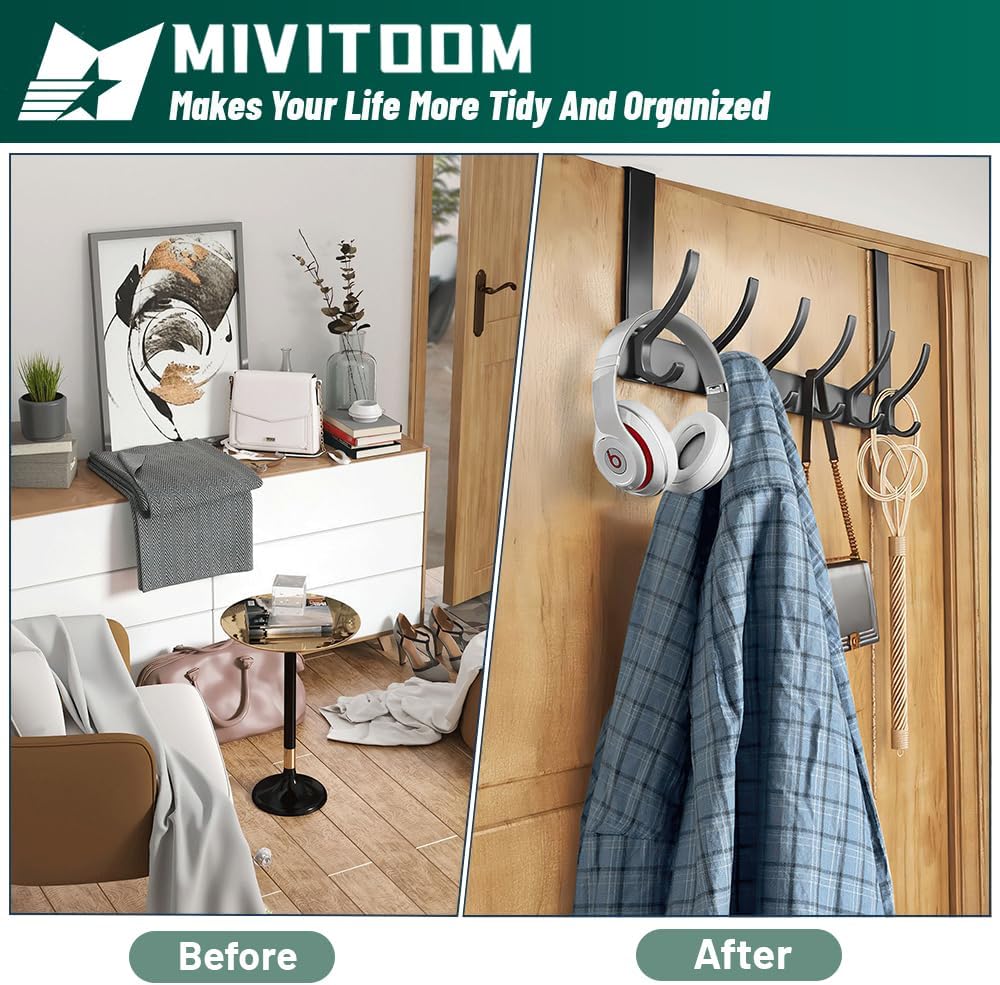 Skanto | Over Door Hook Rack with 6 Hooks