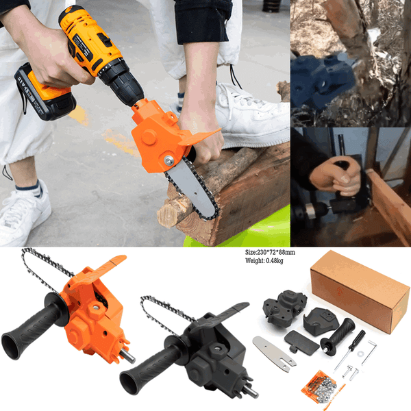 Skanto | ELECTRIC DRILL MODIFIED TO ELECTRIC CHAINSAW DRILL ATTACHMENT