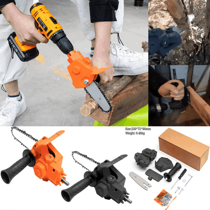 Skanto | ELECTRIC DRILL MODIFIED TO ELECTRIC CHAINSAW DRILL ATTACHMENT