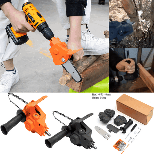 Skanto | ELECTRIC DRILL MODIFIED TO ELECTRIC CHAINSAW DRILL ATTACHMENT