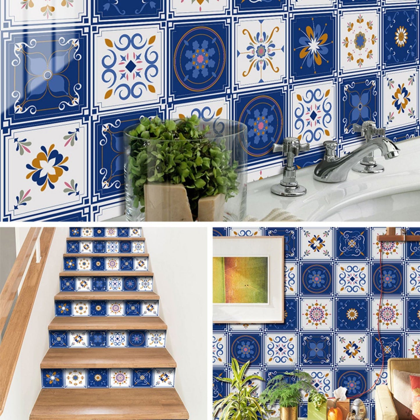 BowLift | Square Peel & Stick Mosaic Tile PVC Waterproof Mosaic Tiles Wallpaper