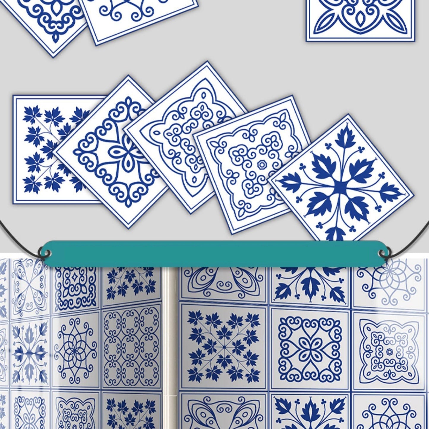 BowLift | Square Peel & Stick Mosaic Tile PVC Waterproof Mosaic Tiles Wallpaper