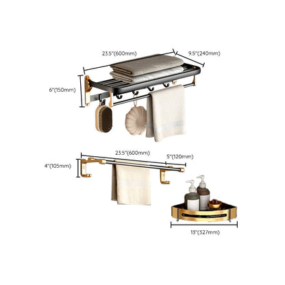 BowLift | Modern Bathroom Accessories Set Paper Holder Towel Bar Black Bathroom Accessories Set