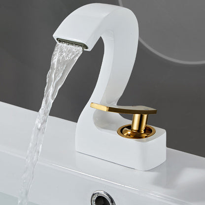 BowLift | Modern Single-Lever Basin Faucet Bathroom Brass Central Faucet