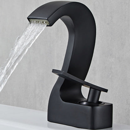 BowLift | Modern Single-Lever Basin Faucet Bathroom Brass Central Faucet