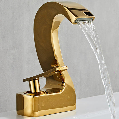 BowLift | Modern Single-Lever Basin Faucet Bathroom Brass Central Faucet