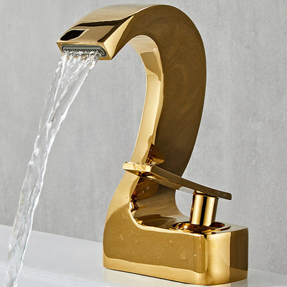 BowLift | Modern Single-Lever Basin Faucet Bathroom Brass Central Faucet
