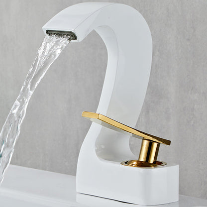 Kalsten | Modern Single-Lever Basin Faucet Bathroom Brass Central Faucet
