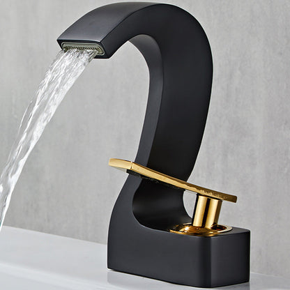 Kalsten | Modern Single-Lever Basin Faucet Bathroom Brass Central Faucet
