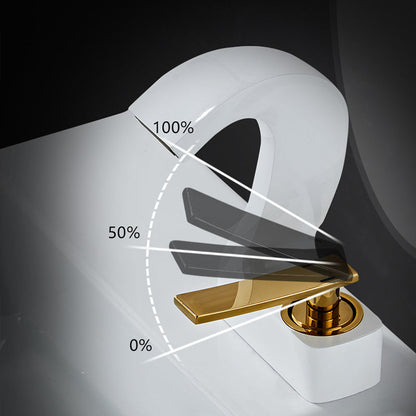BowLift | Modern Single-Lever Basin Faucet Bathroom Brass Central Faucet