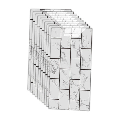 BowLift | 12" x 24" Marbling Single Panel Waterproof Splashback Wall Tile for Bathroom