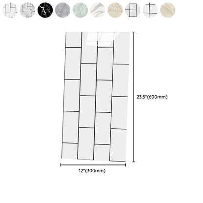 BowLift | 12" x 24" Marbling Single Panel Waterproof Splashback Wall Tile for Bathroom
