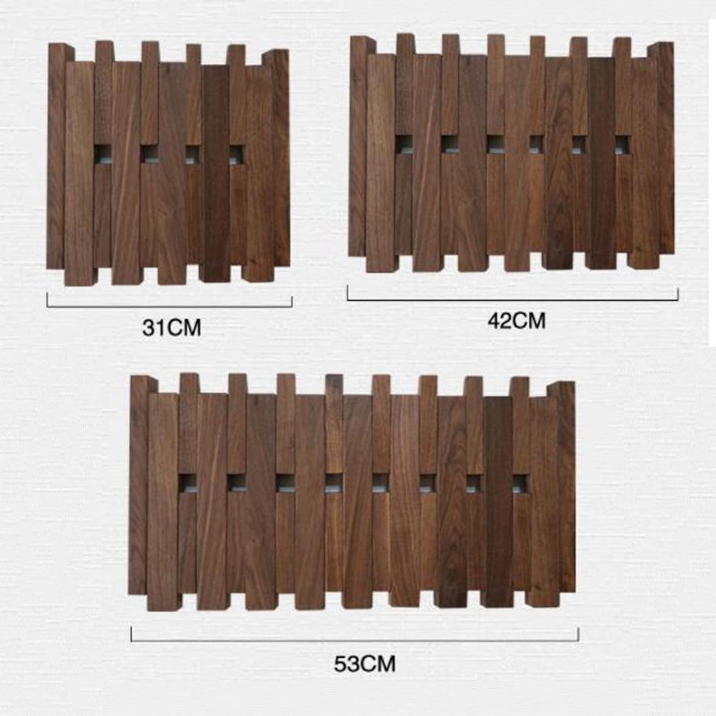 HarmonyHook - Stylish Adjustable Wooden Wall Rack
