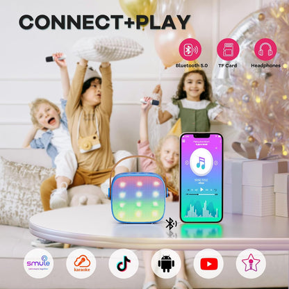 Skanto | Portable Mini Karaoke Machine with Bluetooth Speaker and 2 Wireless Microphones – Veylo