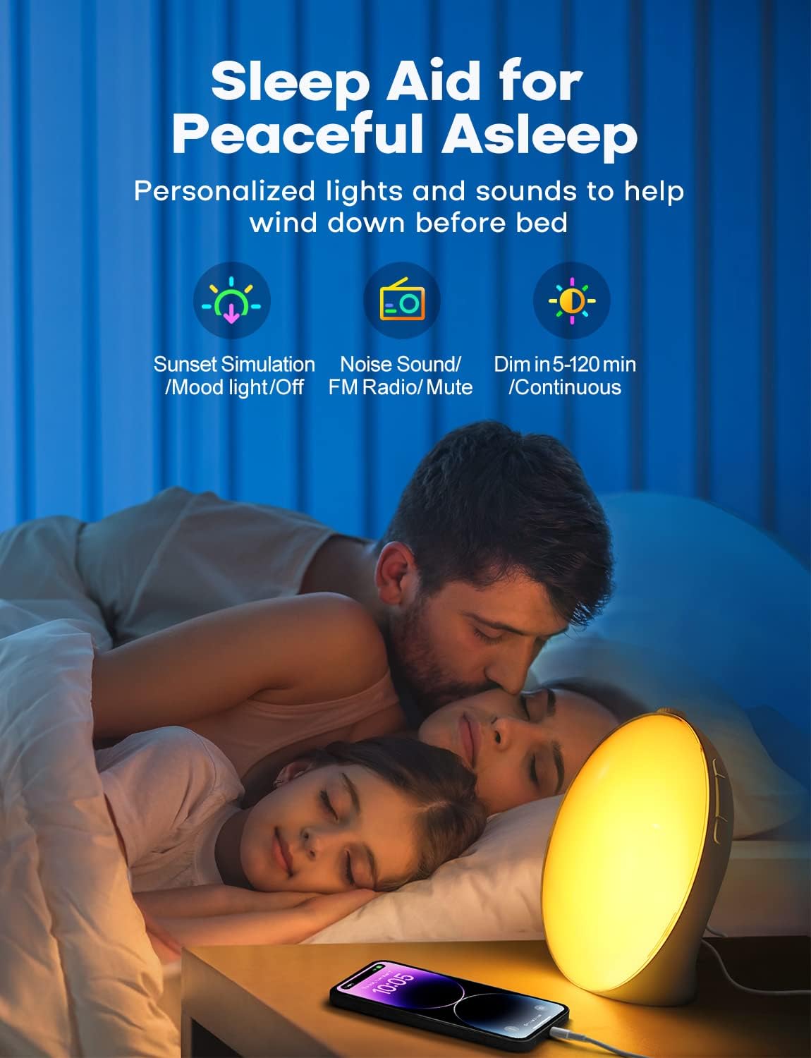 Skanto | GlowRise Natural Sunrise Alarm Clock with Sunrise & Sunset Simulation