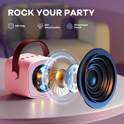 Skanto | Portable Mini Karaoke Machine with Bluetooth Speaker and 2 Wireless Microphones – Veylo