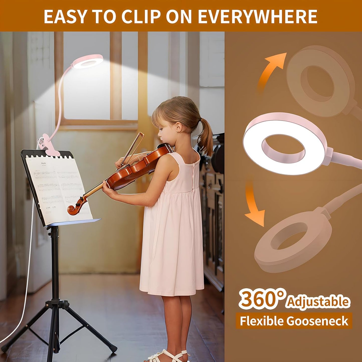 Skanto Skanto | 3 Color Modes LED Desk Clamp Lamp with & Flexible Gooseneck - Selvara (1+1 FREE)