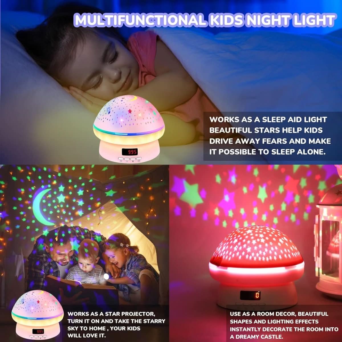 BowLift | Magic star projector with 16 colours & timer function