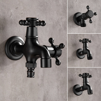 BowLift | Wide Bathroom Sink Faucet Wall-Mounted Cross Handle Faucet
