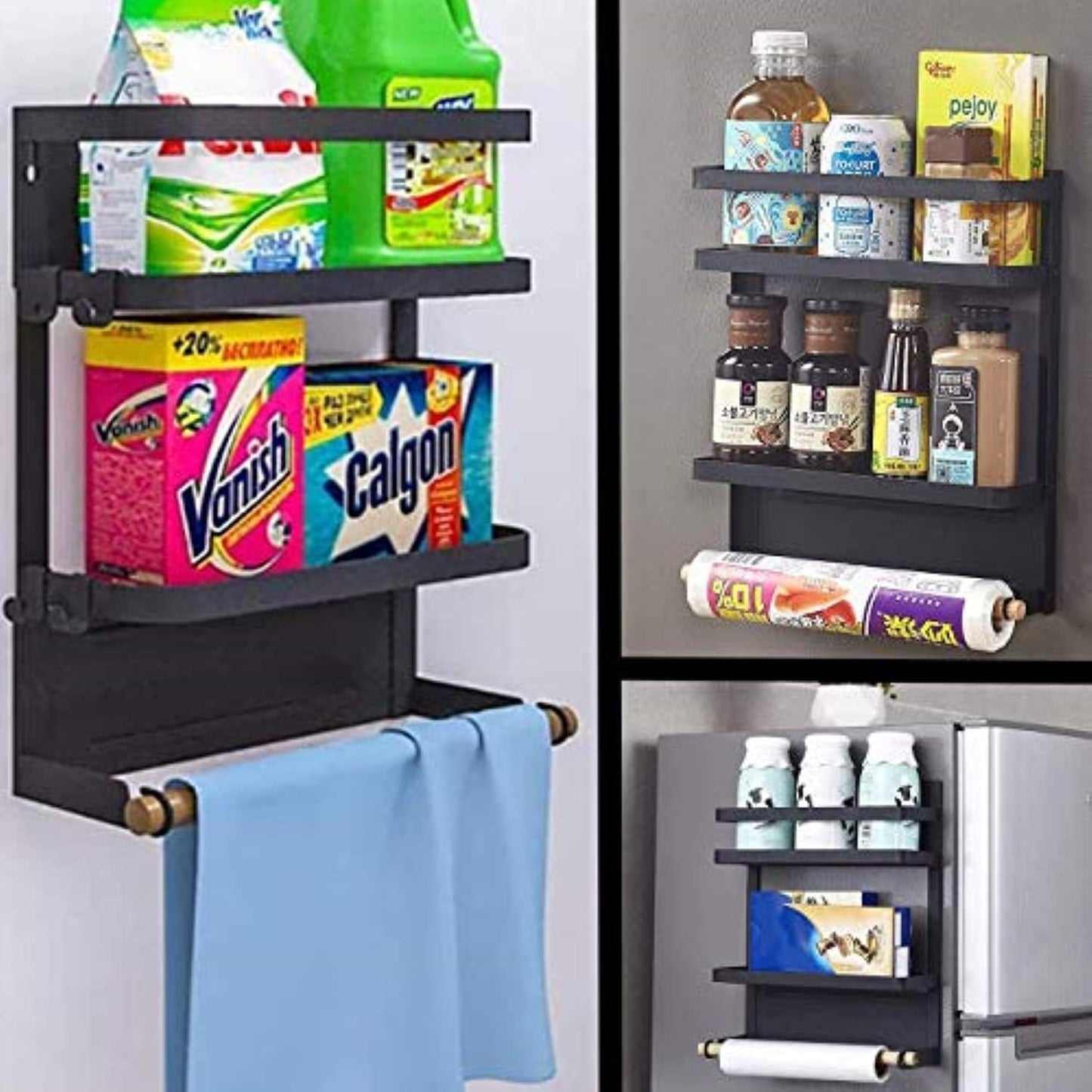 Skanto | Magnetic Refrigerator Spice Rack with Paper Holder – Oryden