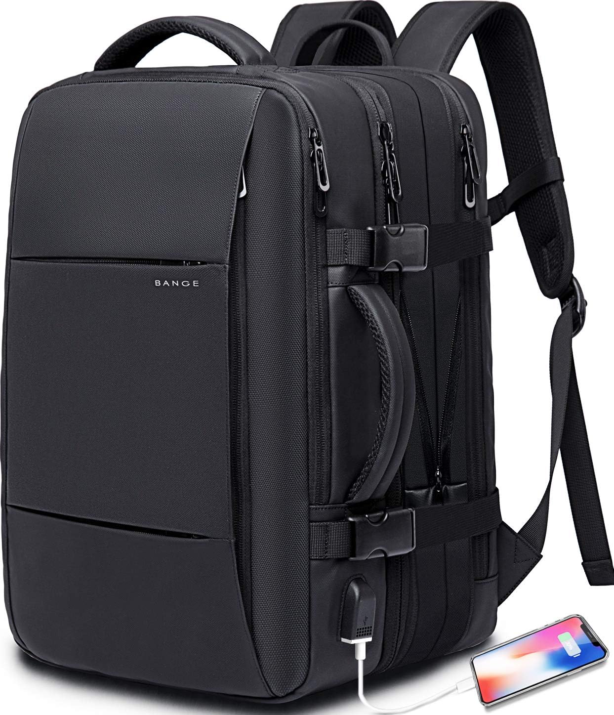 Expandable 26–45L Waterproof Travel Backpack with Laptop Sleeve & Duffle Carry | Bowlift