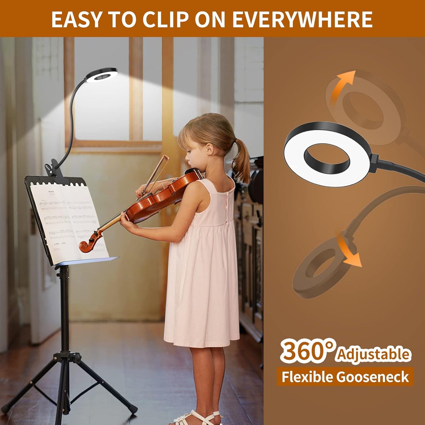 Skanto Skanto | 3 Color Modes LED Desk Clamp Lamp with & Flexible Gooseneck - Selvara (1+1 FREE)