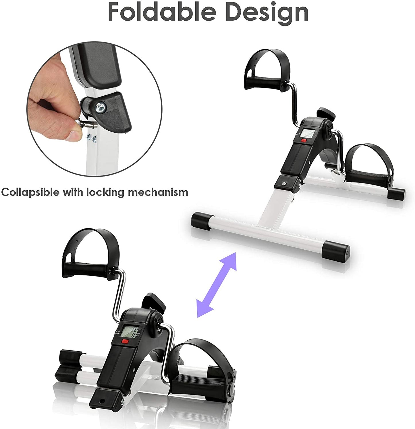 Mini-Home Trainer Fitness Bike Leg Trainer with LCD Display | Kalsten